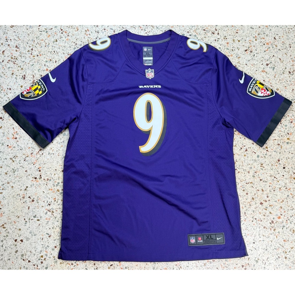 Nike On Field NFL Baltimore Ravens #9 Justin Tucker Football Jersey Size XL